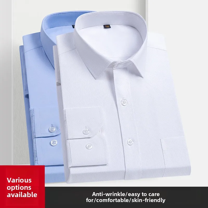 

Men's French Cuff Dr irt New 202 White Long Sve Casual Ele Sle Skin-friendly Breathable Polyester Cotton Blend