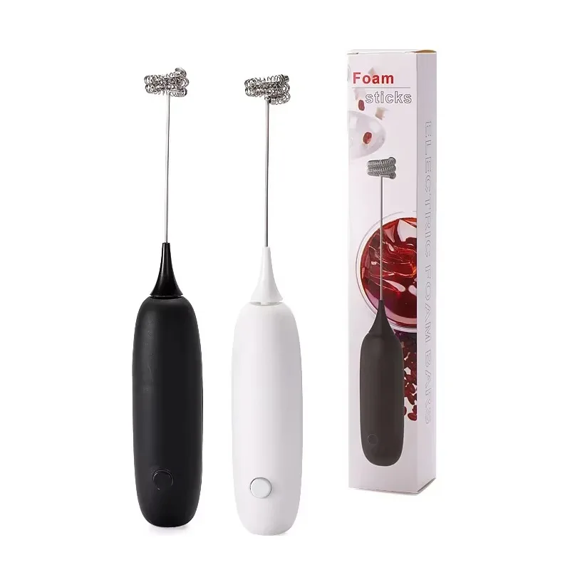 

Hand Electric Milk Frother Battery Model Handheld Egg Beater Froth Mixer Coffee Creamer Whisk Frothy Blend Kitchen Mixer Stirrer