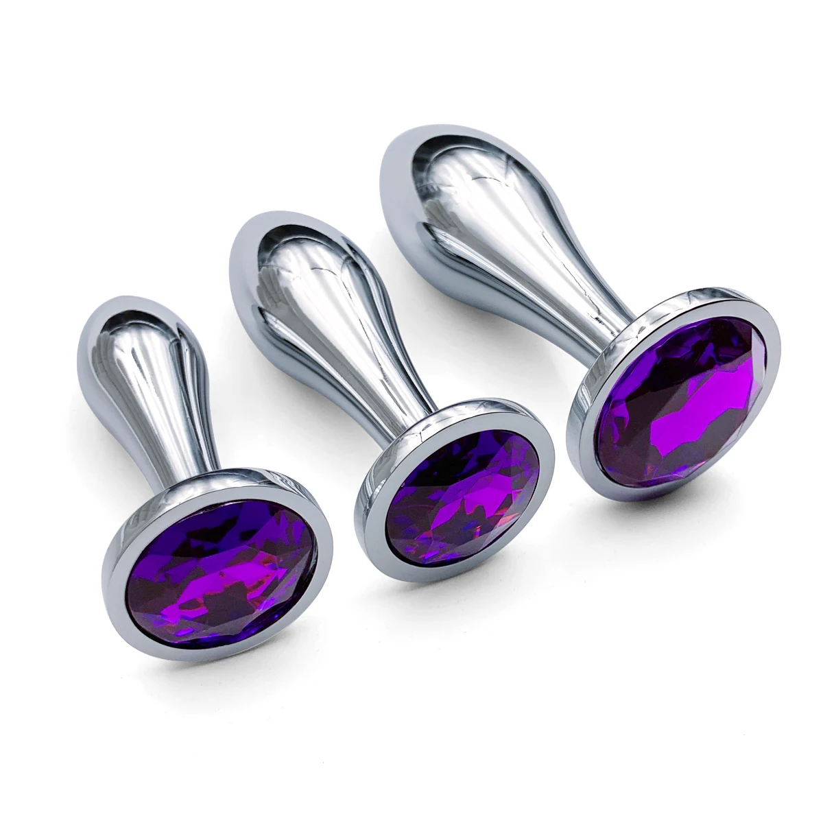 1Pcs, Metal drop anal plug three sizes, jewel base butt plug, g-point massage, sexual wellness, adult pleasure, sex toys