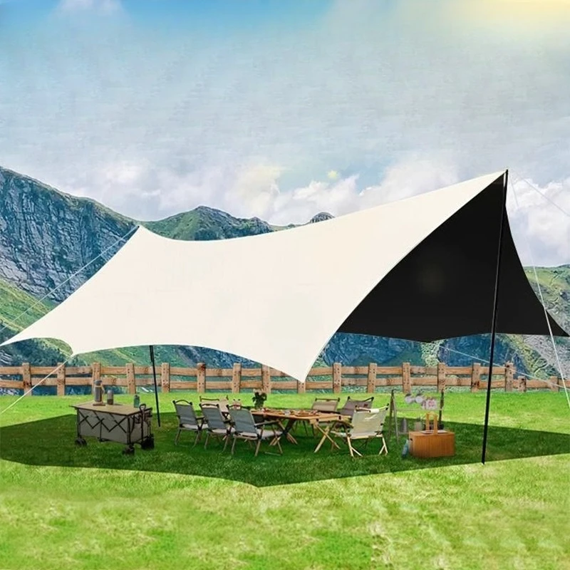 

Outdoor vinyl canopy camping folding tent sun protection and wind protection