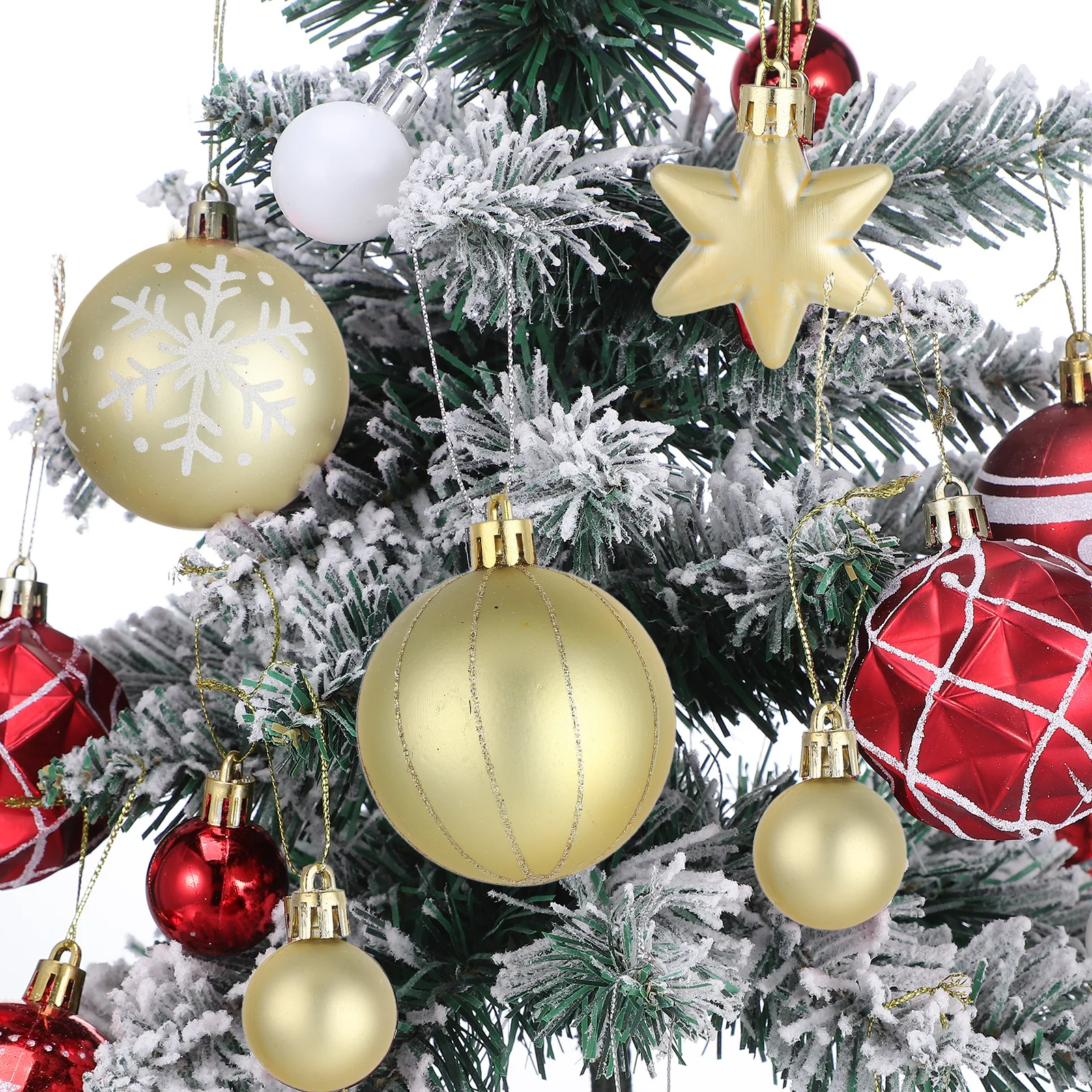 

42Pcs Xmas Tree Pendants Christmas Ball Hanging Ornaments Holiday Party Decor Festive Xmas Scene Layout Supplies