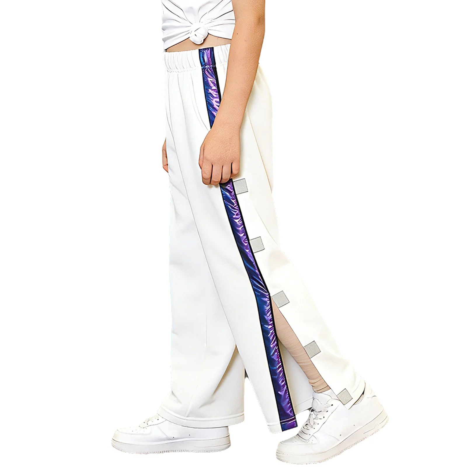 Pantaloni Sportivi da Basket per Ragazzi, Abbigliamento Adattivo per Bambini con Esigenze Speciali, Pantaloni Sportivi con Chiusura a Strappo, Abbigliamento Sportivo