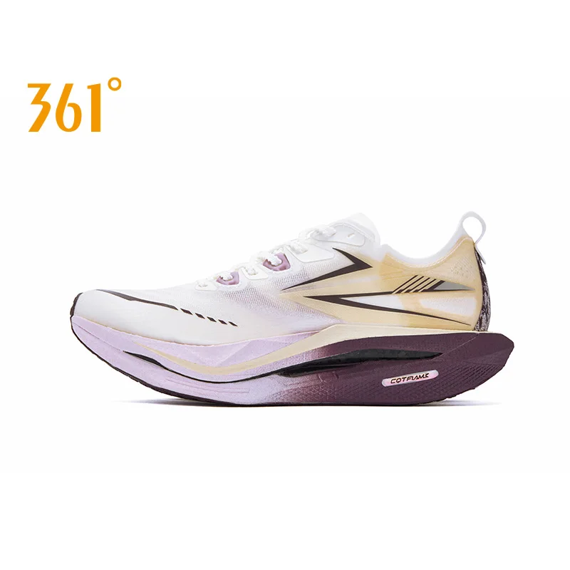 

361 Degrees Flame 5 Men's Running Shoes Breathable Stable Rebound Carbon Plate Grippy Durable Marathon Male Sneakers 672612213