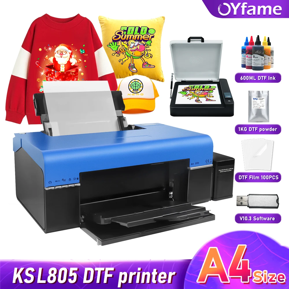 

OYfame A4 dtf printer impressora textil for epson L805 DTF printer directly to film heat press for t shirt printing machine A4