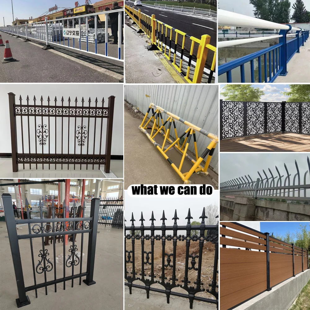 التخصيص درابزين معدني الدرابزين شرفة في الهواء الطلق المجلفن الصلب/سبائك الألومنيوم على السطح شرفة الفن تعريشة الزخرفية