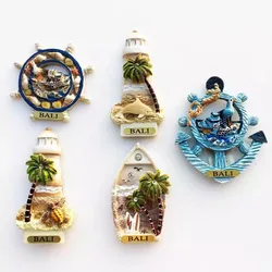 Magnetic refrigerator sticker Indonesia Bali tourism memorial ocean wind three-dimensional painting decorative crafts