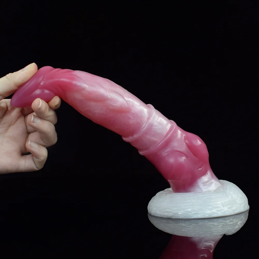 9 Inch Huge Anal Dildo with Powerful Suction Cup Hands-Free Liquid Silicone Realistic G-Spot Dragon Dildo Prostate Adult Sex Toy