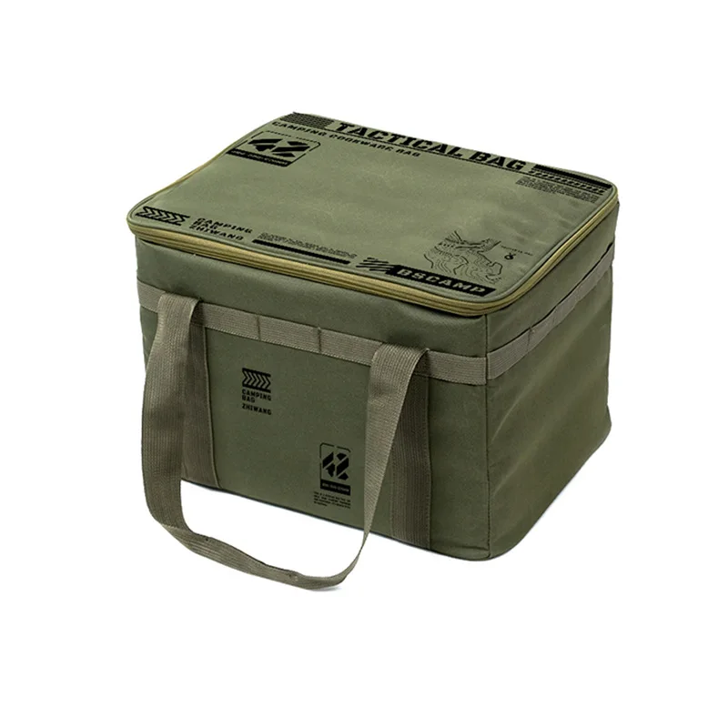 

Large capacity 42L camping outdoor equipment storage bag thermal insulation folding storage box handbag tactical picnic tool