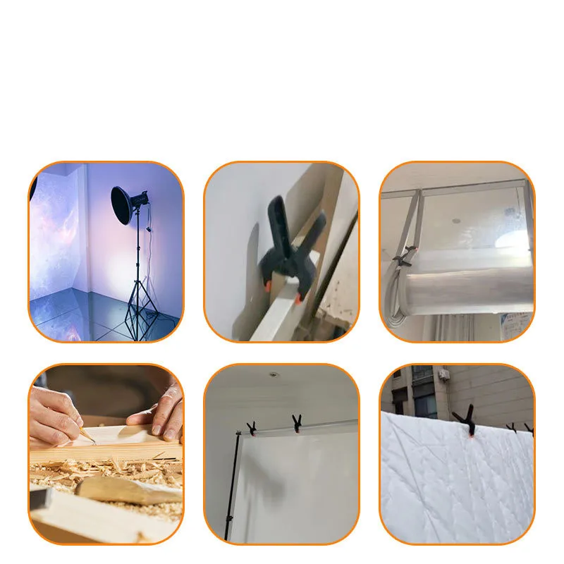 10er-Pack PVC-Federklemmen, robuste Halteklammern für Holzarbeiten, Fotografie, Bastelarbeiten, Hintergrundständer und Heimwerkerprojekte, 2 Zoll. – Detail 9