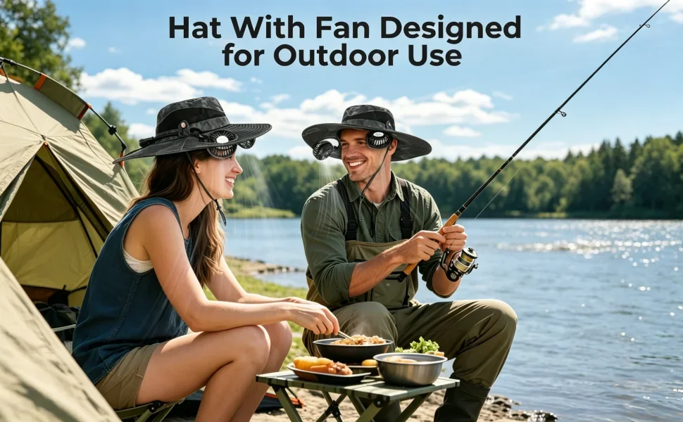 hat with fan;fan hat;hat with fans;fathers day gifts for dad;sun hat with fans for men