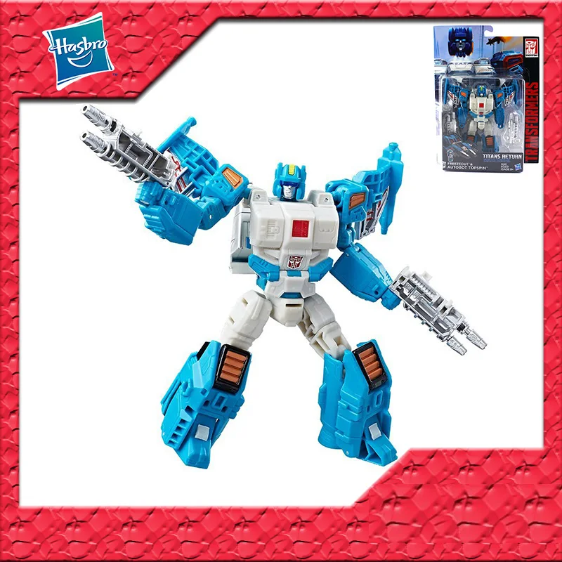 

In Stock Original TAKARA TOMY Transformers TITANS RETURN TOPSPIN Deluxe PVC Anime Figure Action Figures Model Toys