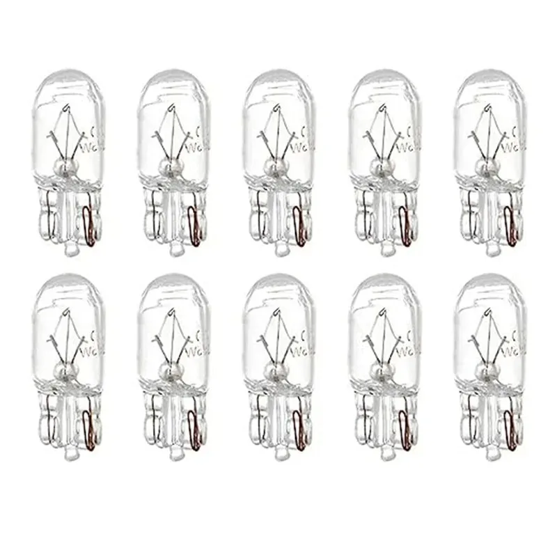 

T10 W5W 12V 5W Auto Halogen Bulb Set 10PCS Interior Light