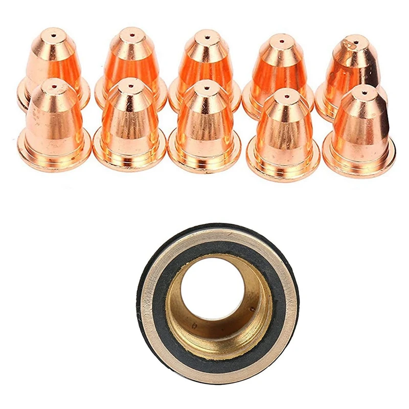 22Pcs Plasma Cutter Torch S45 Accessory PR0010 Electrodes PD0116-08 Nozzle Tips Spacer Guide Retaining Cap For S45 Torch