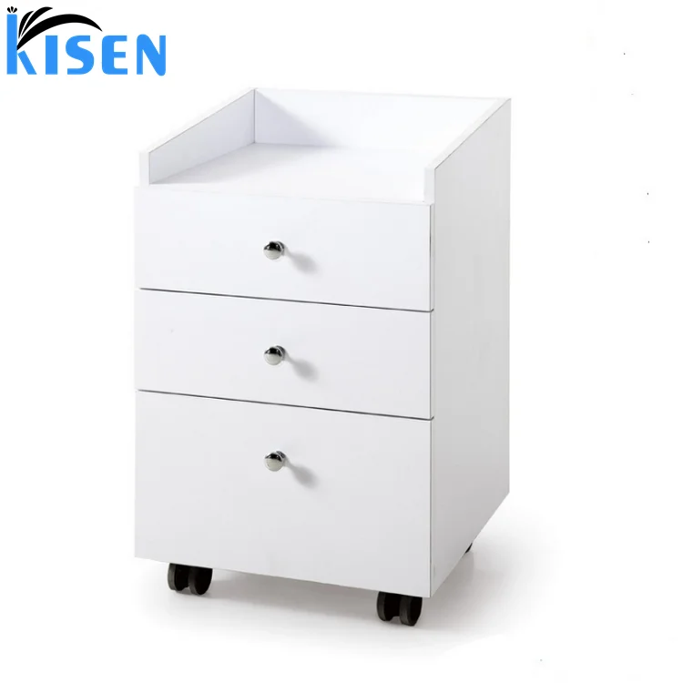 Professional Salon Hairdressing Rolling Trolley White Hair Color Mobile Hair Extension Cart Hot Sale for Living Room