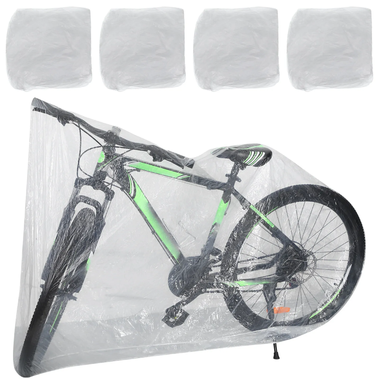 

4 шт. одноразовые водонепроницаемые чехлы для мотоциклов, защитные чехлы для велосипедов на все случаи погоды, компактные, легкие, удобные для хранения и переноски