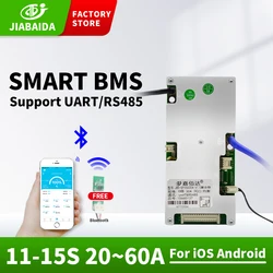 JBD Smart BMS 11S 12S 13S 14S 15S dla baterii litowej 20A 30A 40A 50A 60A płyta ochronna 36V 48V wspólny bilans portu Bluetooth