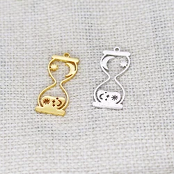 5PCS DIY Stainless Steel Classic Crescent Moon Star Hourglass Charm Pendant Necklace For Women Boho Necklace