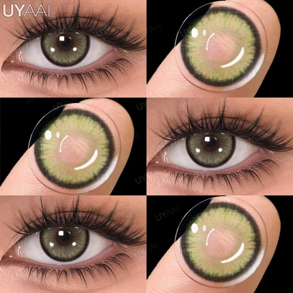UYAAI 1 Pair Colored Contact Lenses for Eyes Blue Eye Lenses Green Fashion Lenses High Quality Brown Natural Lenses Gray Lenses