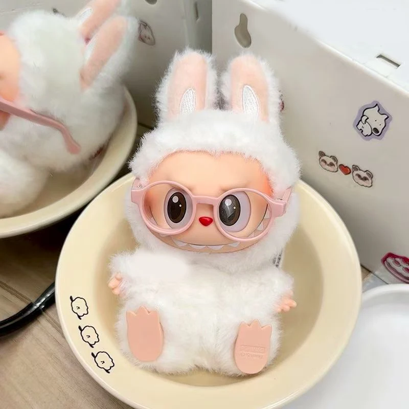 17cm Mini Plush Doll'S Grasses Accessories For Korea Kpop Exo Labubu Idol Cool Sunglasses Black White Pink Yellow Glasses