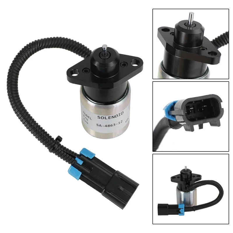 1 Piece 12V Stop Solenoid Actuator 0175-12A5C9S Sa-4863 Replacement Accessories For Woodward Kubota Engine