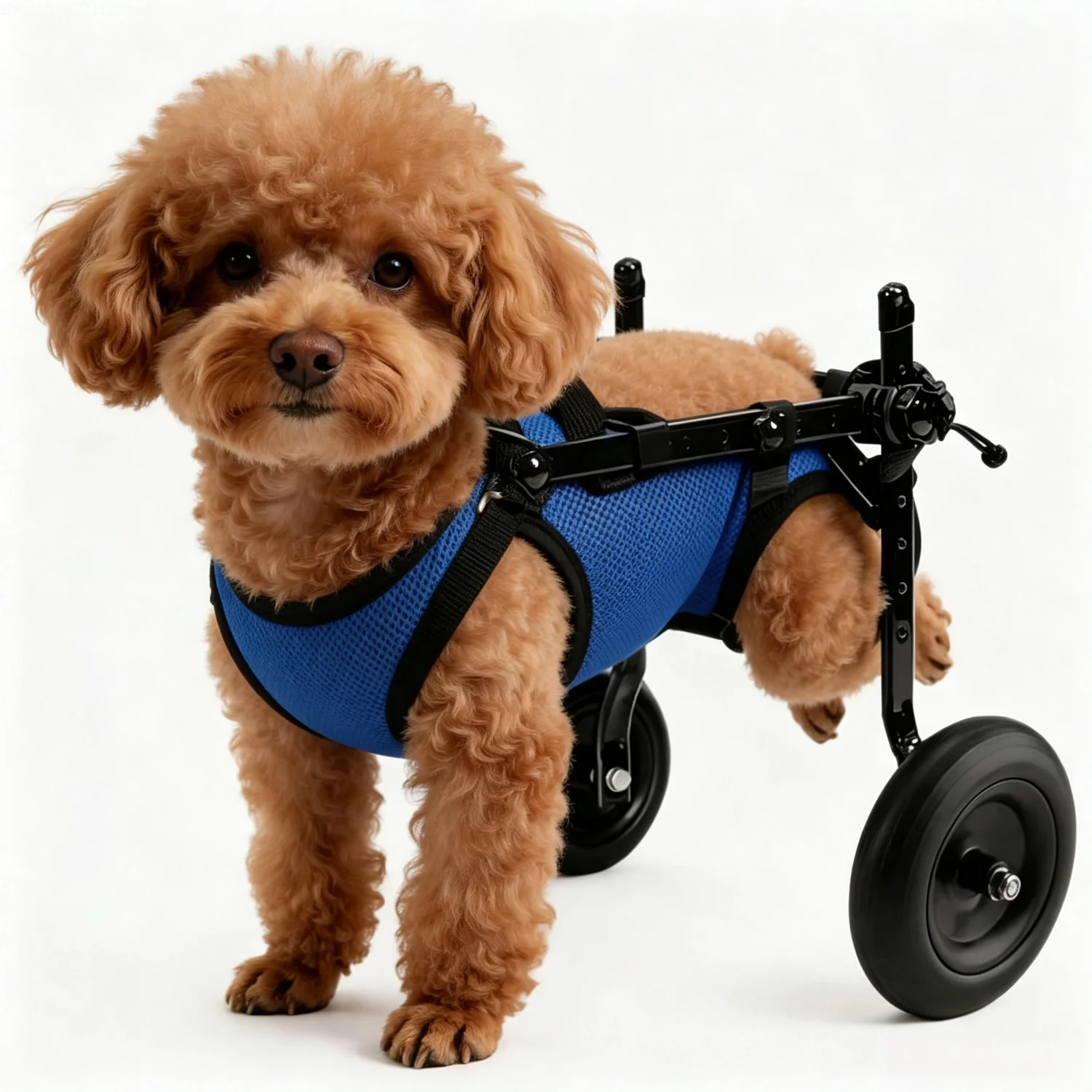Rear Wheels Mobility Aid Cart Dog Wheelchair for Back Legs, S, Blue