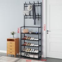 Multi-laye Coat Rack Shoe Cabinets Floor Hanger Storage Wardrobe Clothing Drying Racks Shoe Rack Furniture Purse Stand Hat Rack