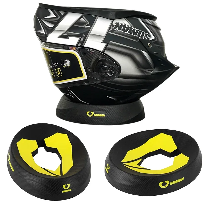 Motorcycle Helmet Display Stand Holder Helmet Support Pads Donut Ring Motorbike Helmet Accessories Display Rack