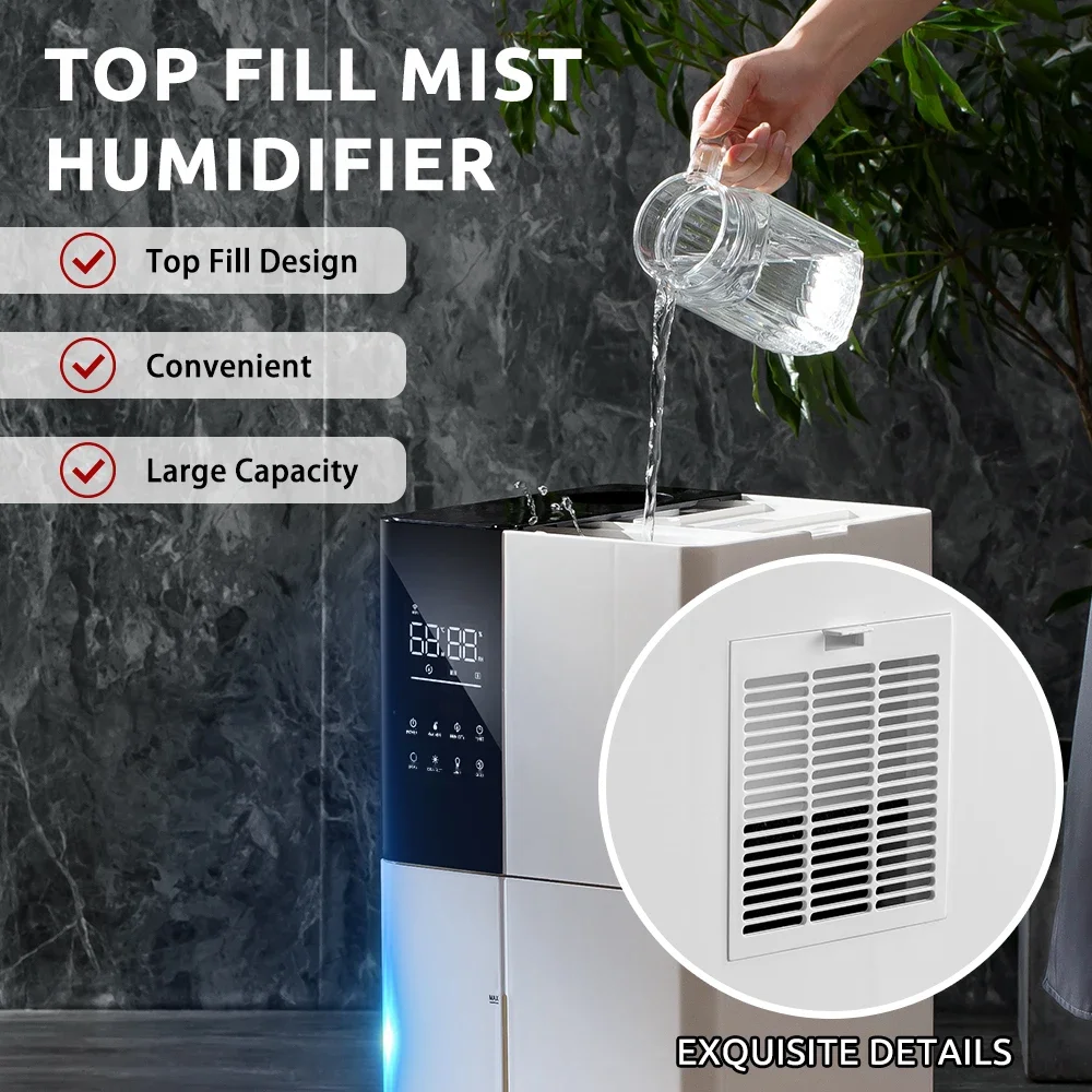 24L Large Capacity Whisper-Quiet Operation Sprayer Commercial Industrial Grade Ultrasonic Electronic Humidifier For Workshop