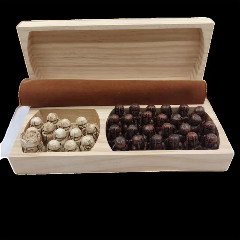 AS96-Set di scacchi da viaggio di lusso: scacchiera e pezzi in resina, gioco di strategia portatile, ideale per i viaggi.