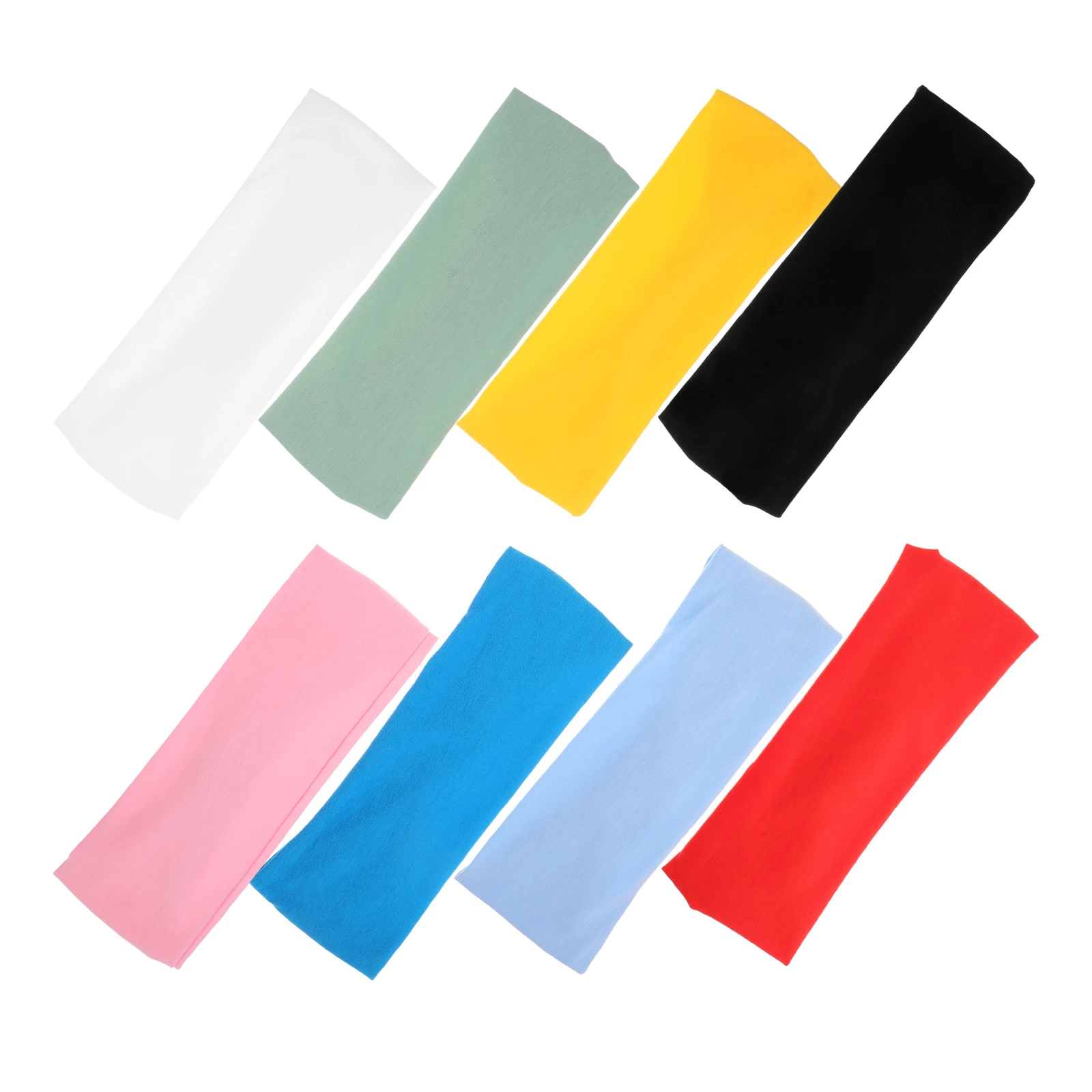 

8 Pcs Yoga Sweatbands Women Sports Headbands Exercise Workout Accessories Elastic Fitness Hairbands Absorbent Running Bands