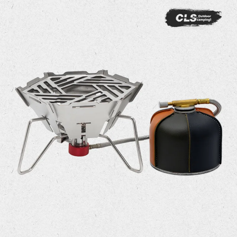 

CLS Outdoor Removable Stove Head Windshield Fire Energy Saving Cassette Furnace Gas Stove Folding Card Windshield