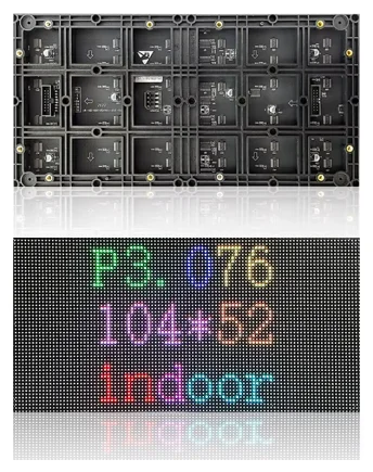 

SMD P3.076 внутренний фотографический модуль 26 дюймов сканирование 320x160 мм 104 × 52 точек использование для фотографического дисплея