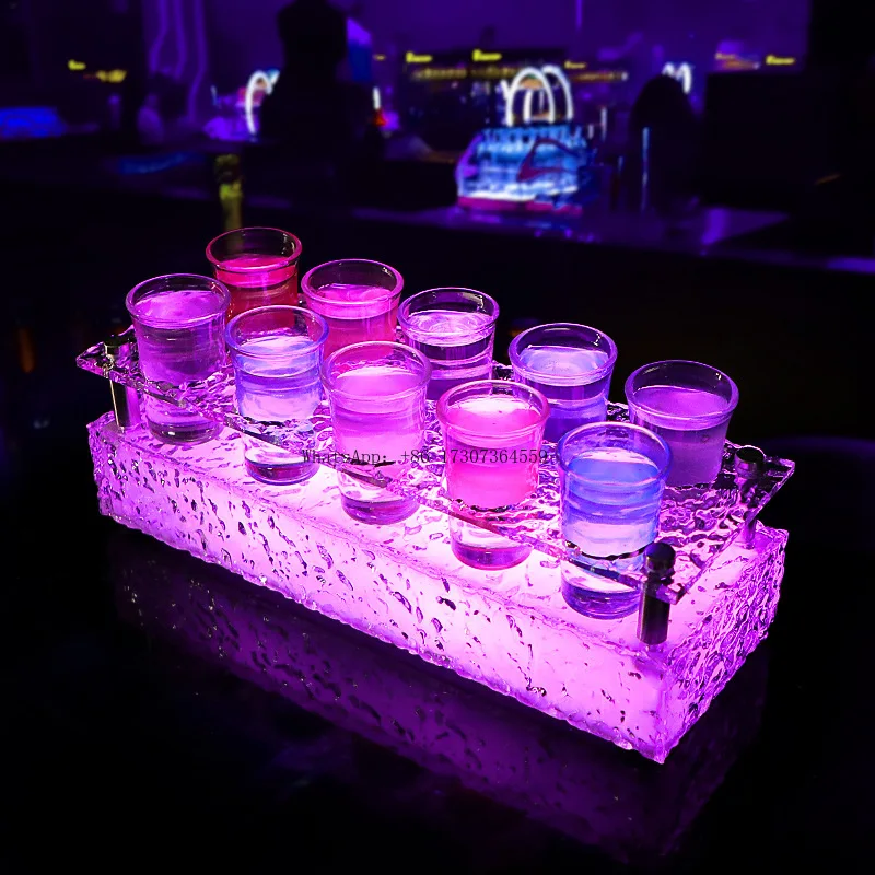 

Bar luminous wine rack party KTV table bucket wine glass holder champagne foreign wine cocktail one sip glass bullet cup holder