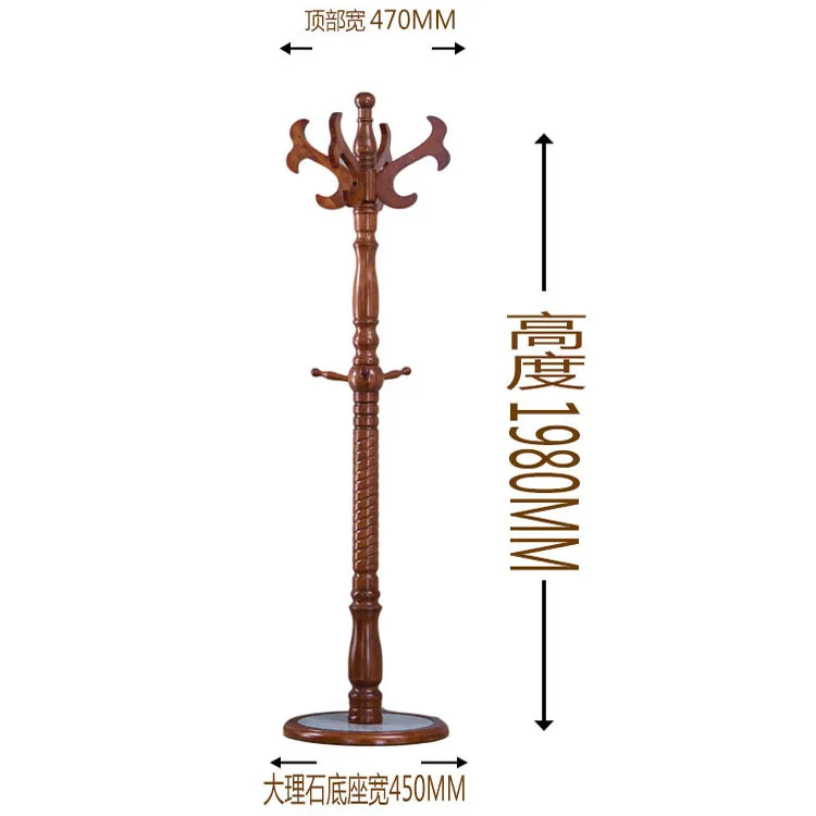 Wood art coat rack Floor-to-ceiling simple bag rack Hotel bedroom Living room