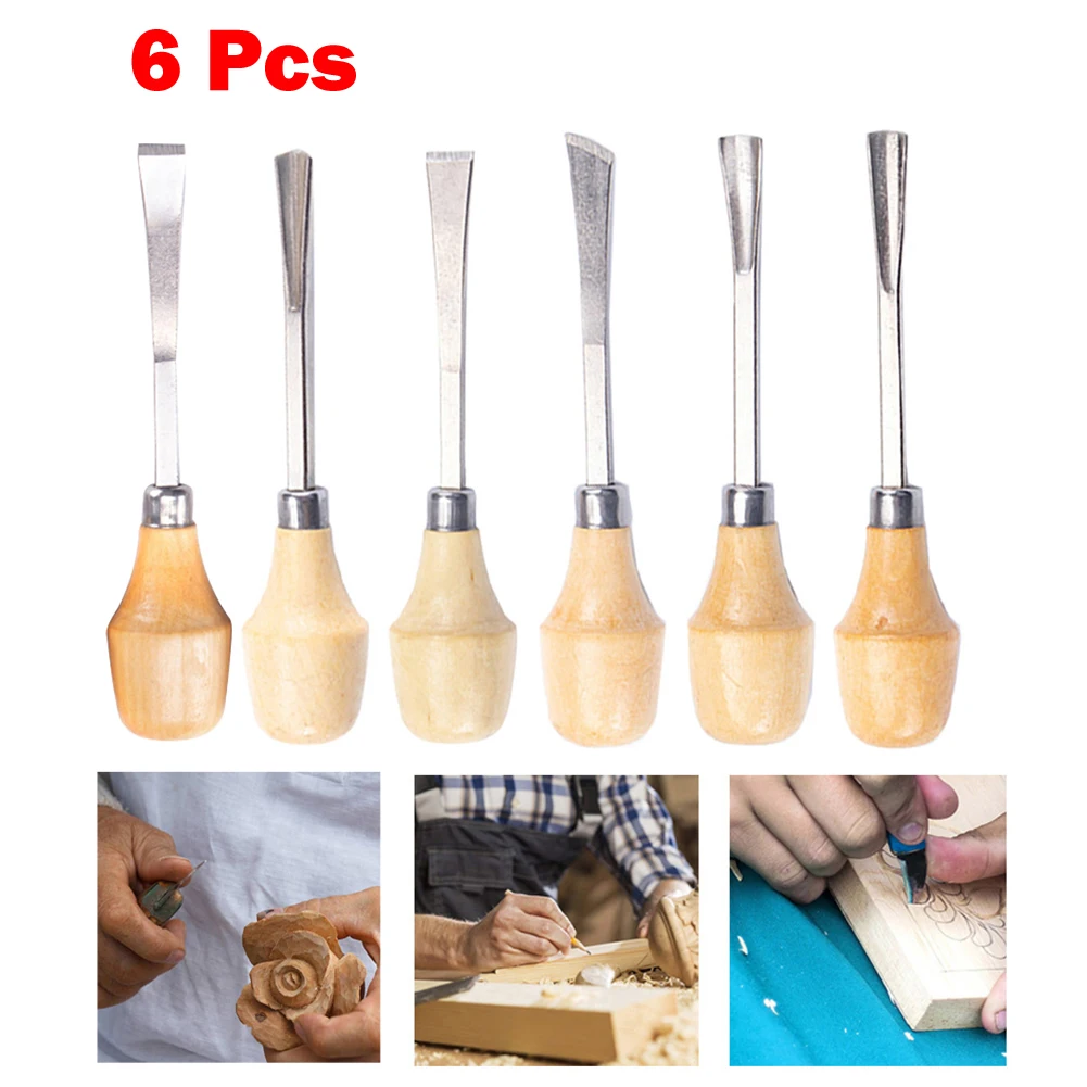 Hand Chisels Wood Carving Chisels 130mm Beginners Carpentry For Clay Wax Leather Straight - Semicircle Practical