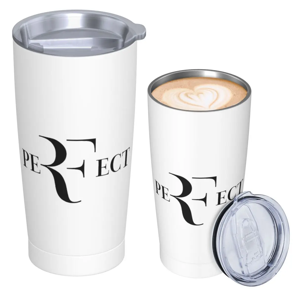 Roger Federer Stainless Steel Tumbler Vacuum Insulated Mugs Thermal Cold Bottle Straw With Lid 20oz