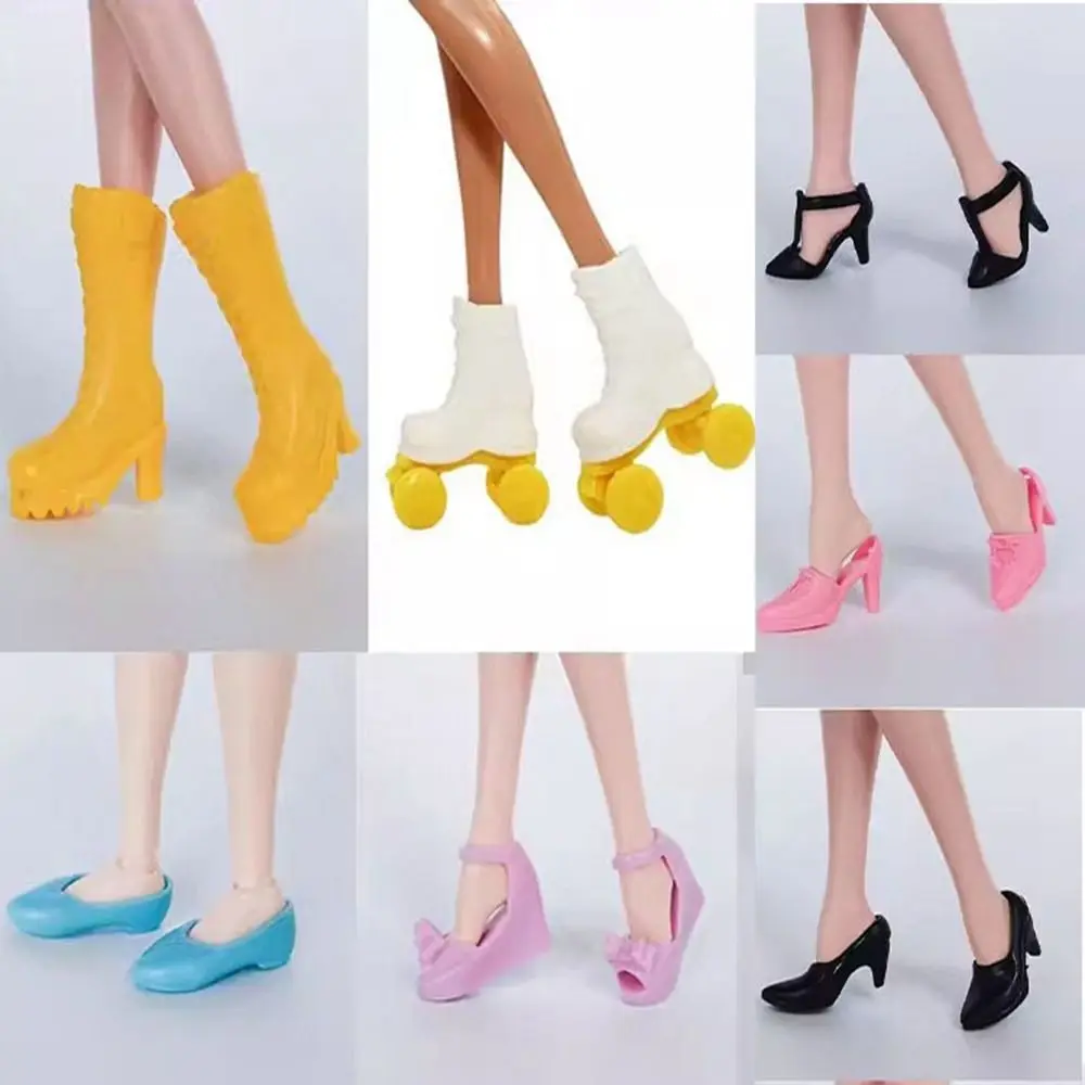 New 30cm 1/6 Doll Shoes Original Doll Accessories High Heels Shoes Plastic Super Model Boots Doll Accessories