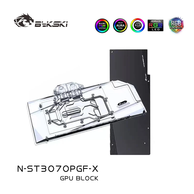 

Водяной блок Bykski для видеокарты ZOTAC RTX 3070 / 3060TI 8GD6 PGF OC / Медный охлаждающий радиатор RGB SYNC N-ST3070PGF-X