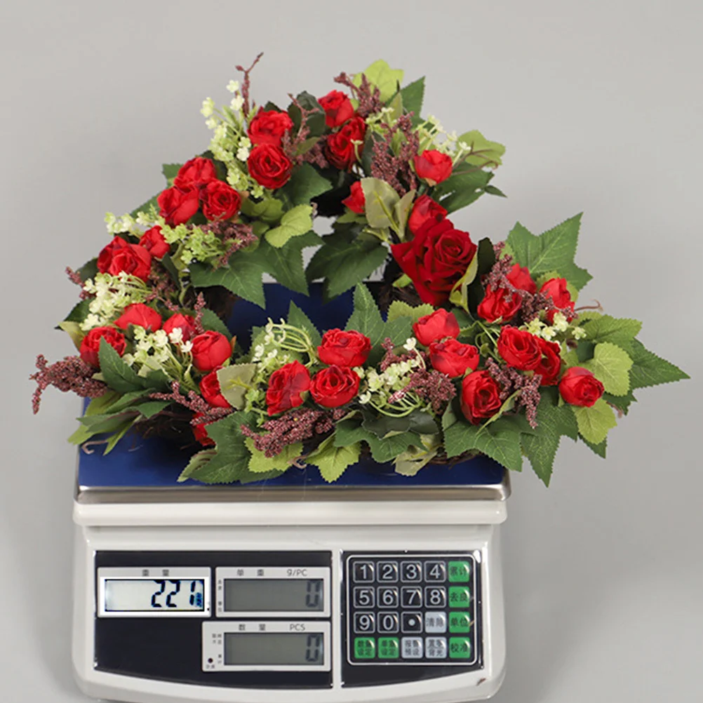 

Подвесной венок в форме сердца, украшение на День святого Валентина, искусственная цветочная гирлянда для двери, стены, камина, свадебных мероприятий, декоративный