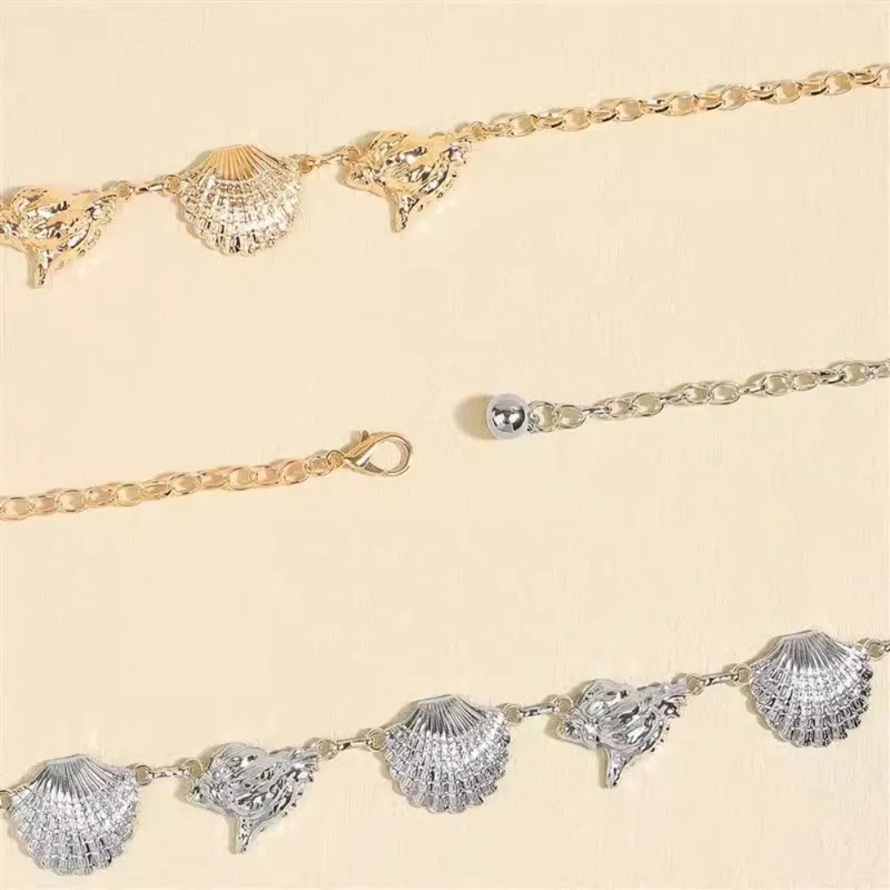 Vintage Snail Bohemian Waist Chains Metal Jewelry Dress Belt Chains Silver Waistband Shell Body Chain Women