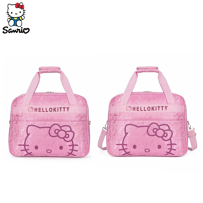 Hello Kitty Torba podróżna Sanrio Hello Kitty Torba na ramię Duża pojemność Wodoodporna torba na ramię przenośna torba na krótki wyjazd Torba