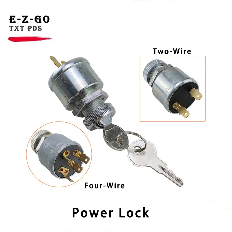 E-Z-GO golf cart power lock TXT PDS style scenic area hotel shuttle buses transport train ignition key start switch 17955-G1