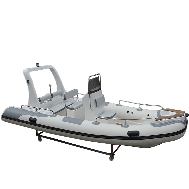 Barco RIB de fibra de vidrio de 19 pies, Motor RIB580C Orca/Hypalon/PVC, casco rígido inflable, bote de pesca, buzos al aire libre