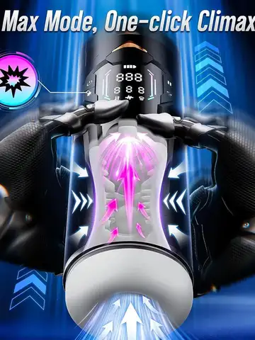 Automatic Telescopic Male Masturbator 7 Thrusting Rotating Modes Pocket Pussy Blowjob Sex Machine Penis Pump Piston Mastubator