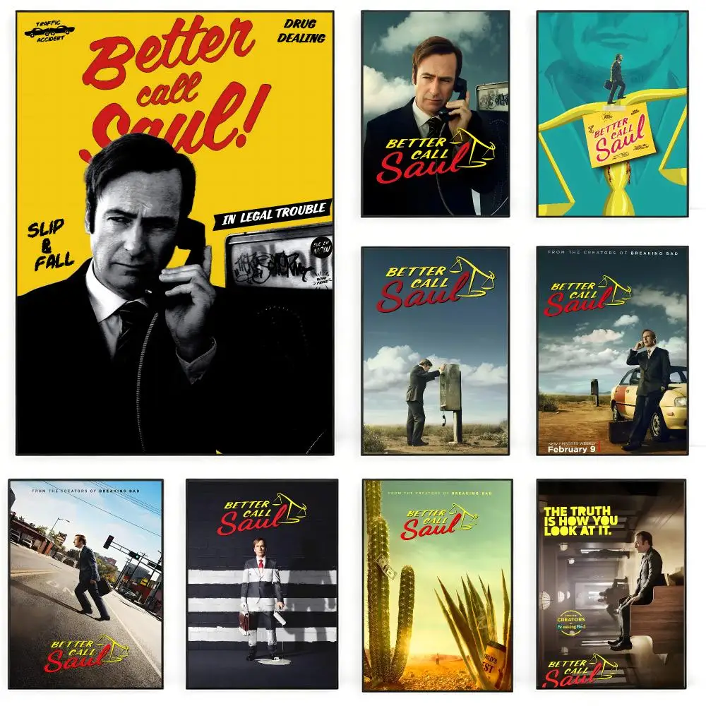 TV Better Call SaulS Poster Poster Nordic HD Self-Adhesive Wall Sticker Home Café Bedroom Living Room Art Decor Gift