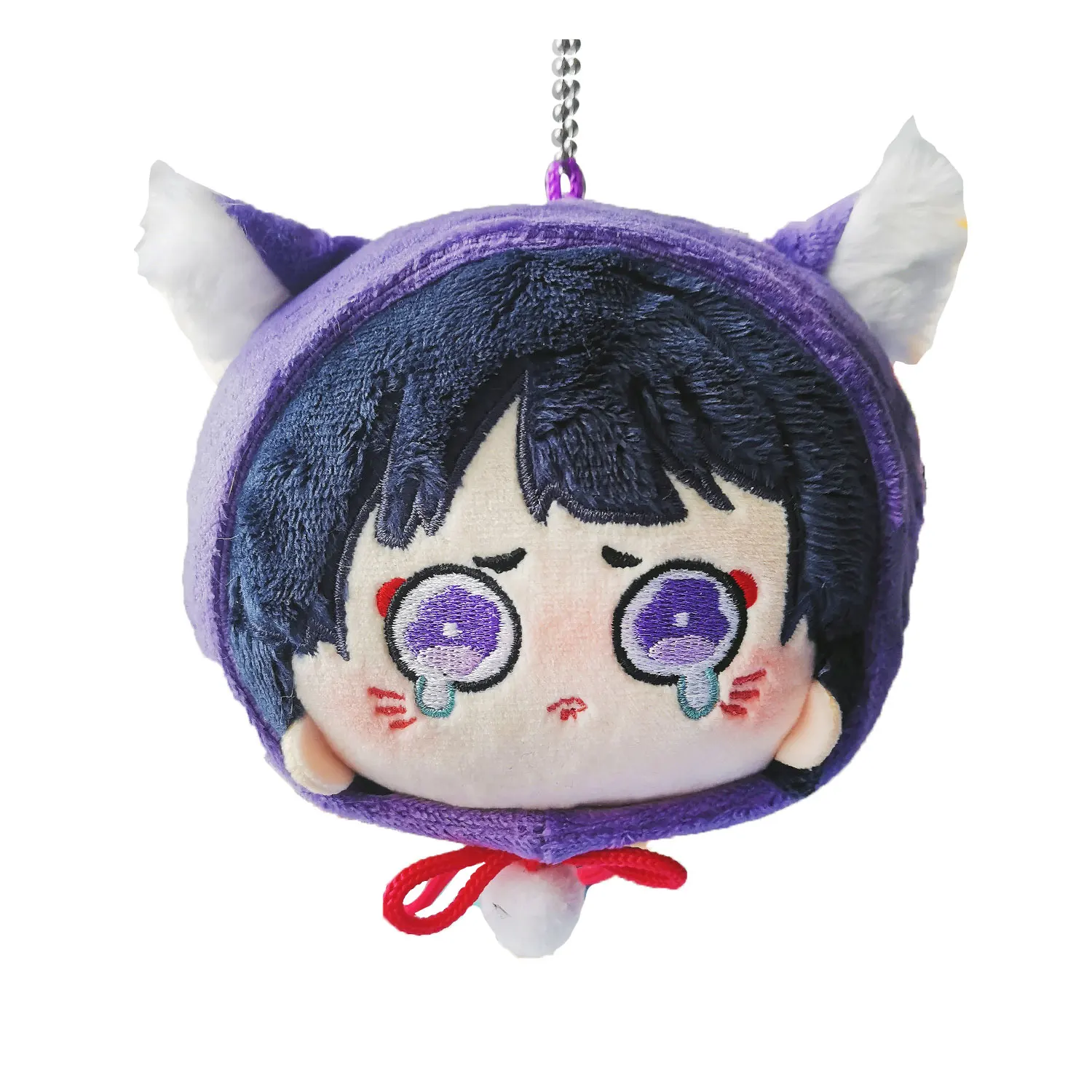 Original Anime Genshin Impact Wanderer Ballade niedlichen 10cm Katzen ohr Plüsch Puppen tasche Anhänger Schlüssel bund Cosplay Zubehör Geschenk