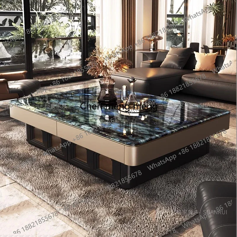 

RR Luxury Storage Coffee Tables Modern Design Rectangular Metal Coffee Tables Colorful Premium Mesa De Centro De Sala Furnitures