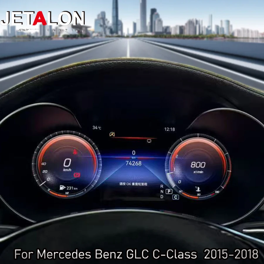 

12,3 "для Mercedes Benz W205 GLC C-Class C Class X253 C180 C200 C220 C300 C350 2015-2018 виртуальная кабина ЖК-дисплей приборов