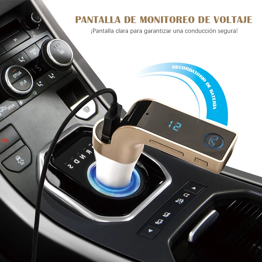 مشغل استقبال سيارة لاسلكي متعدد الوظائف، مشغل Mp3، مكالمات بدون استخدام اليدين، صوت بدون فقدان، يتضمن محول قابس السيارة، مناسب للسيارة، بدون بطارية،