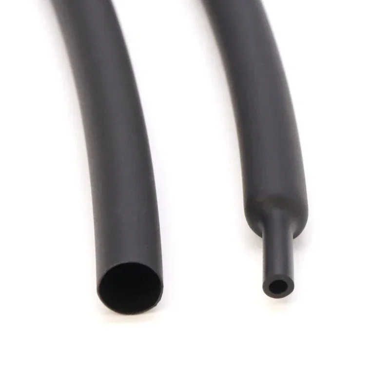 1/10M Black 3:1 Heat Shrink Tubing With No Glue1.5~50mm Cable Wrapping Cover Heat-shrinkable Sleeve Sheath Insulation For Wires